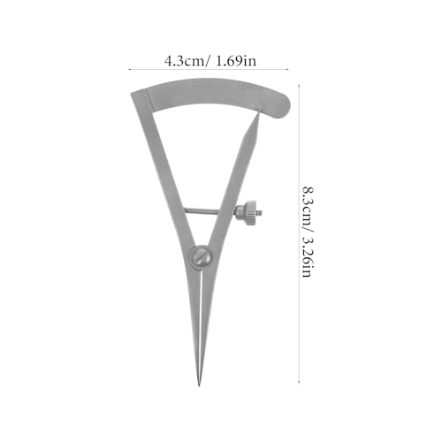 Eyelid Measuring Ruler 3.27 Inch Stainless Steel Eye Positioning Gauge Portable Eye Measurement Tool for Double Eyelid Surgery and Cosmetic Precision