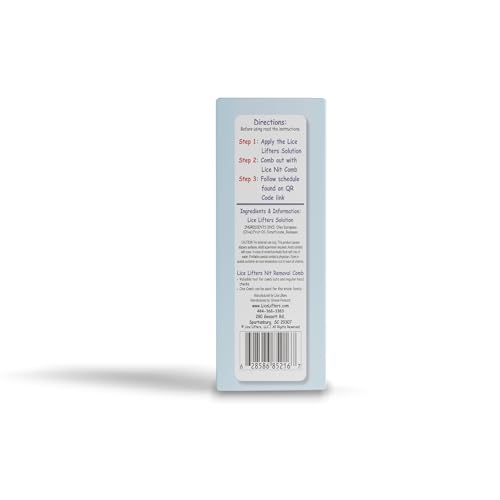 Lice Lifters Lice and Nit Kit, Contains Lice Lifters Solution 8oz & Lice Lifters Removal Comb Pack of 1