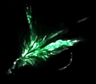 Glow-in-The-Dark Dry Fly Shake Floatant. Adds a Hydrophobic Luminescent Coating to Your Fly, so You can See it When Fishing in The Dark.