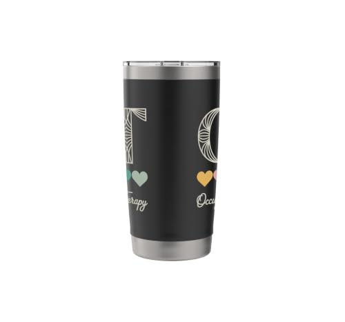 Funny OT Mental Health Occupational Therapy Stainless Steel Insulated Tumbler Black 20 Ounces