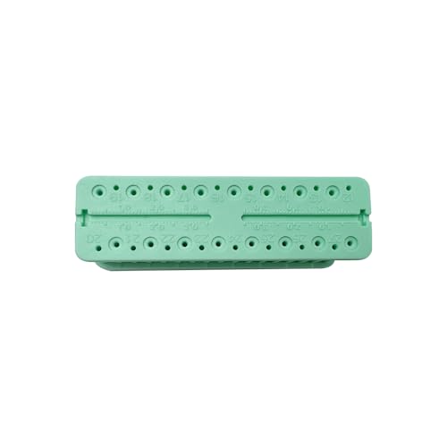 1PC Dental Endodontic Measuring Tools File Holder, High-Temperature Autoclaveable Endo Files Block Upside Measuring Instrument Ruler (Green) Green
