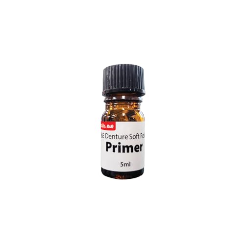 E&E Denture Soft Reline Silicone Primer – Strong Bond for Acrylic Dentures | Easy-to-Use, Long-Lasting Denture Reliner Adhesion | Professional-Grade Denture Care