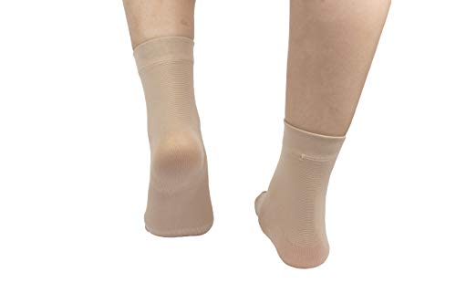 PRO 11 WELLBEING- Men And Women's Compression Ankle Sleeves (Nude, Small) Nude