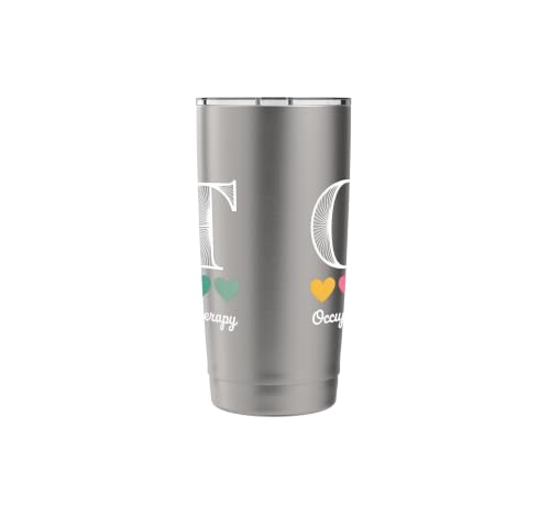 Funny OT Mental Health Occupational Therapy Stainless Steel Insulated Tumbler Brushed Steel 20 Ounces