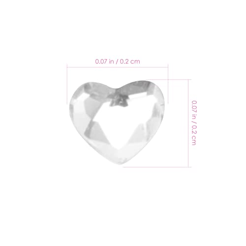 POPETPOP Heart-Shaped Teeth Gems 10Pcs Crystal Tooth Jewelry Removable DIY Teeth Decoration for Festive Occasions and Unique Smile Accessories