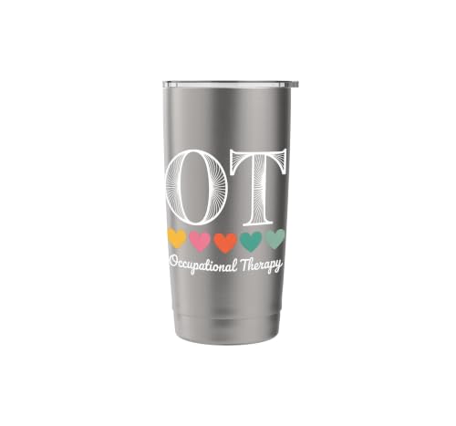 Funny OT Mental Health Occupational Therapy Stainless Steel Insulated Tumbler Brushed Steel 20 Ounces