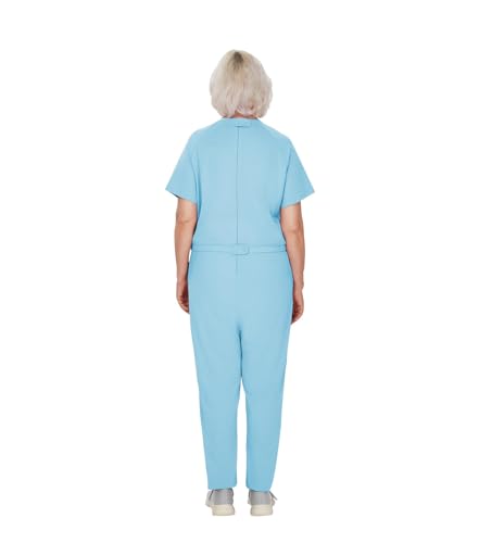 Adaptive Clothing for Women Anti-Strip Back-Zip Jumpsuit for Elderly Women X-Large Blue