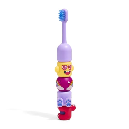 Kids Interactive Toothbrush, Babsy Build-A-Brush Starter Kit, Customizable Whimsical Wonder Theme, 9 Pieces with Spiral Core, 2 Brush Heads, 6 Fun Interchangeable Character Bits