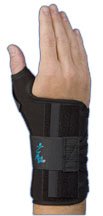 Med Spec Ryno Lacer Wrist Support, Short Black, Universal Left