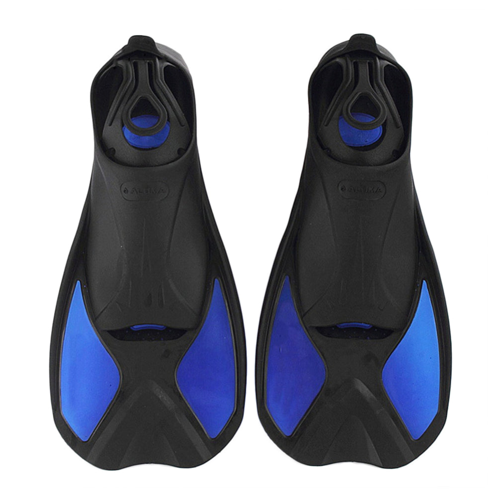 Comfecto Swimming Fins Short Floating Training Fins for Kids and Adults, Thermoplastic Rubber Pool Fins for Swimming Diving Snorkeling Watersports Blue Medium - BeesActive Australia