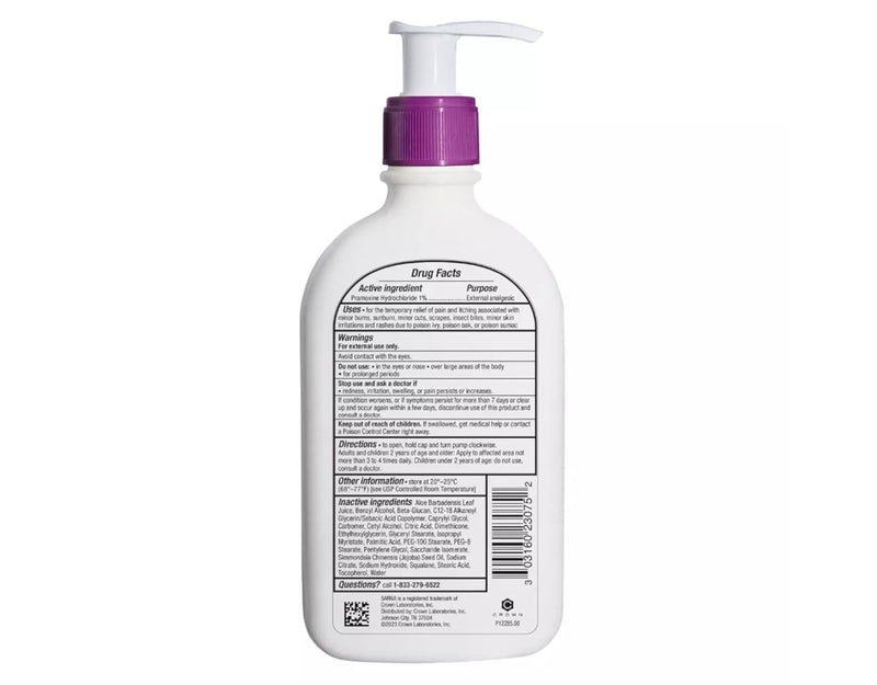 Sarna Sensitive, Anti-Itch Lotion Fragrance Free 7.5 fl oz (222 ml)