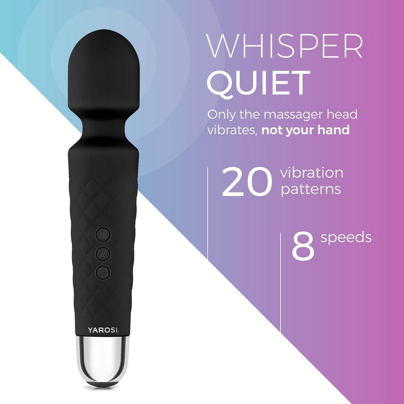 Yarosi Micro Personal Massage Wand Smallest Strongest Handheld Cordless Massager, Strong Powerful Compact Perfect For Travel, Magic Stress Away, All Body Back Legs Hand Pains Sports Recovery