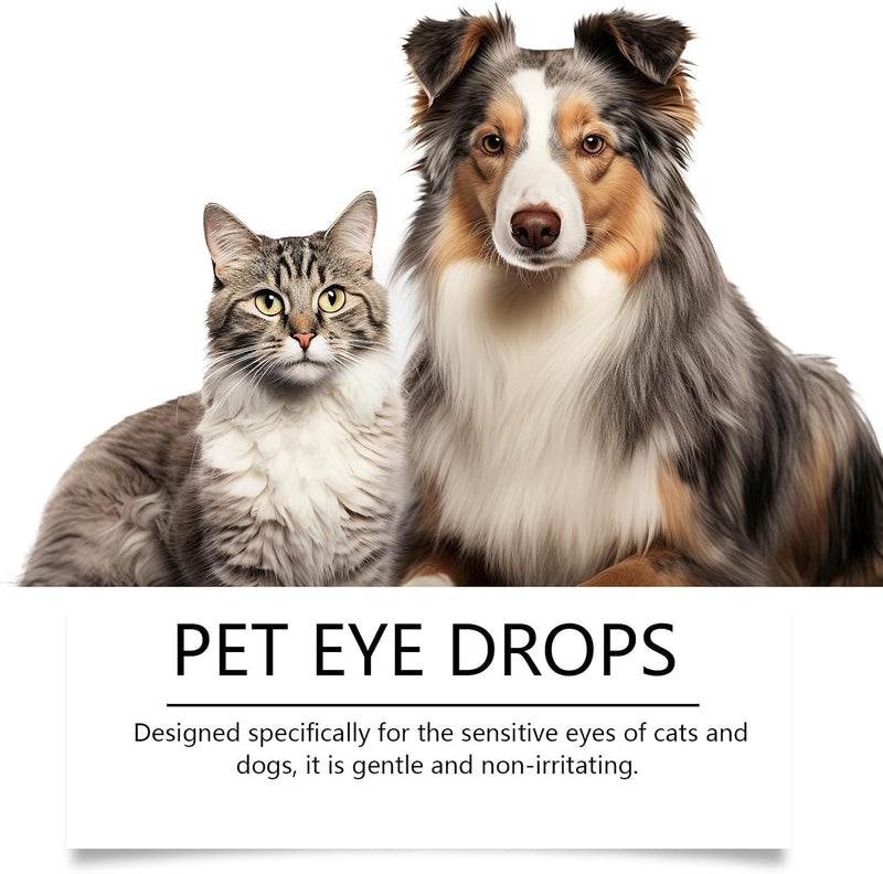 Pet Eye Drops for Dogs & Cats, Relieve Itching, Irritation & Allergies Symptoms - Natural Formula, Dog Eye Infection Treatment, Safe for Daily Use(60ml)