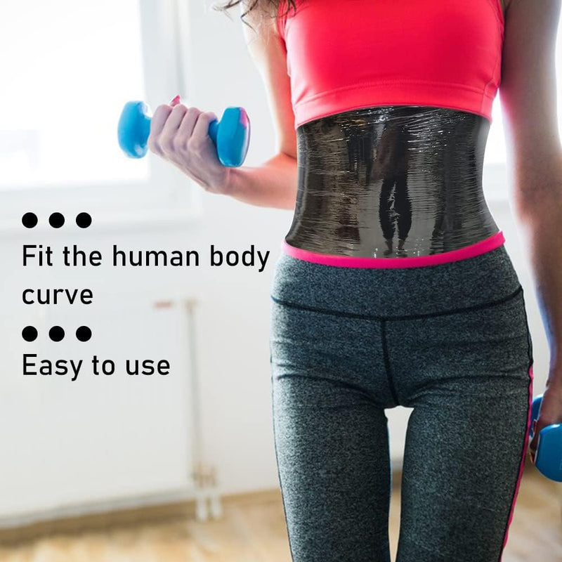 3 Rolls 60 Meters Premium Black Osmotic Plastic Slimming Body Wrap Film Sweat ShaperSauna Wrap Exercise Osmotic Plastic Body Wrap Thermal Sauna Wrap Safely Elevates Temperature - BeesActive Australia