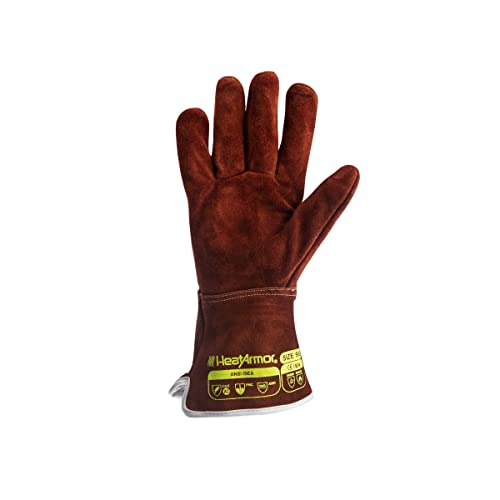 HexArmor High-Heat Resistance HeatArmor Gloves| Impact Protection | A9 Level Cut-Resistant | Welding Work Glove Medium Heatarmor 5051 | Stick Welding