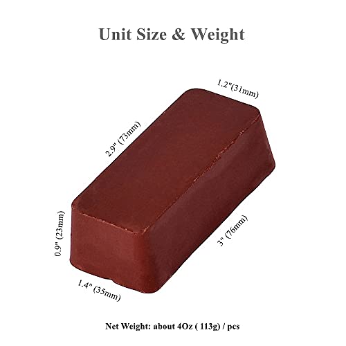DSMART Metal Polishing Buffing Compound Sets 24oz 6Pcs (4oz Each) Polish Rouge for Aluminum Stainless Steel Jewelry from Course to Fine Polish Compound Bar 24 Oz. 6
