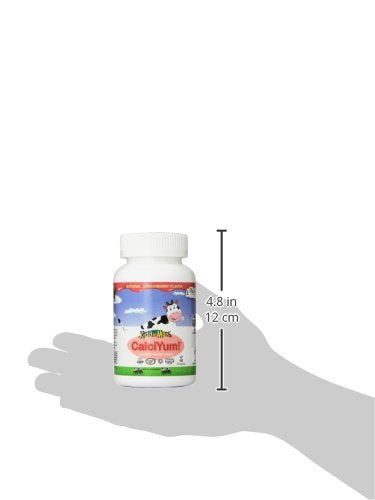 Maxi Health® Kids Calcium Supplement with D3 & Magnesium (90 Chewables) | Kosher | Chewable Calcium with D3 & Magnesium | Strawberry | Bone & Teeth Support | Vegetarian · Non-GMO | Doctor Formulated 1 Count (Pack of 1)