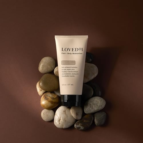 Loved01 Daily Face & Body Moisturizer, John Legend Skincare, Fragrance-Free & Non-Greasy Shea Butter Cream, Deep Hydrating Formula for Dry & Sensitive Skin, Vegan & Cruelty-Free, 2-Pack (6 oz each) 6 Fl Oz (Pack of 2)