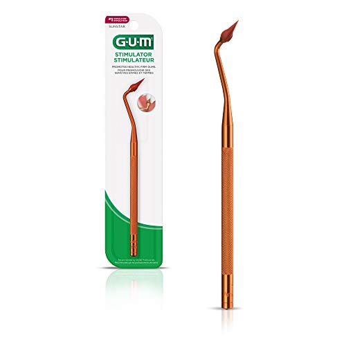 GUM Stimulator Permanent Handle with Rubber Tip, Precision Control, Massages Gums (Pack of 5) 1 Count (Pack of 5)