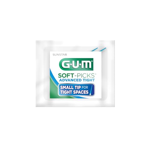 GUM Soft-Picks Advanced, Tight, 649PA, Disposable Interdental Brushes, Professional Sample, 2 Per Envelope, 110 Envelopes Per Box