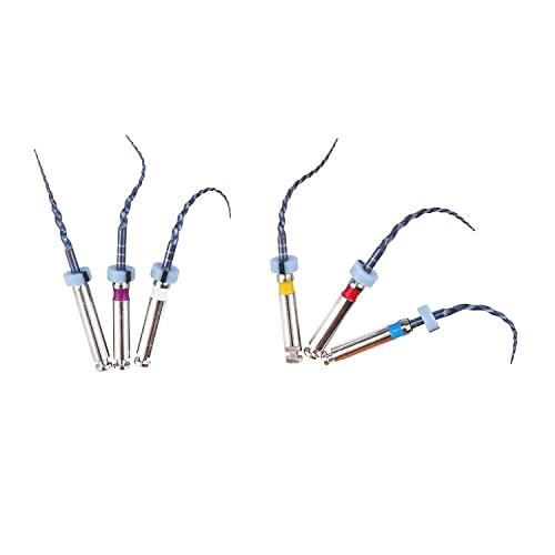 6Pcs S1-F3 Endodontics Files Heat Acticated NiTi Engine Use Super Rotary File 21mm/25mm Endo File (21mm)