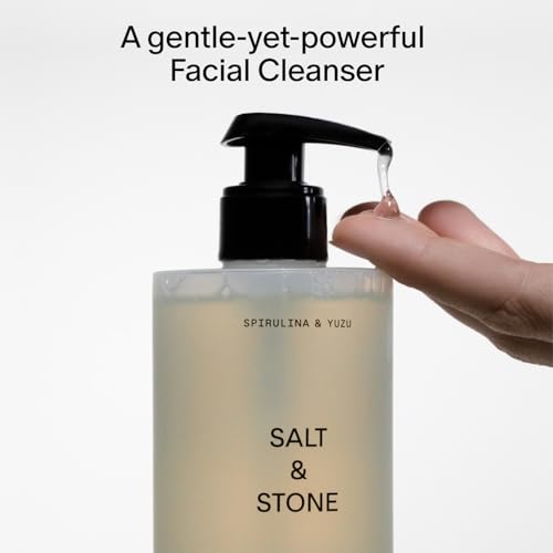 Salt & Stone Facial Cleanser, Gentle Face Wash for Women & Men Vegan 7.2 oz