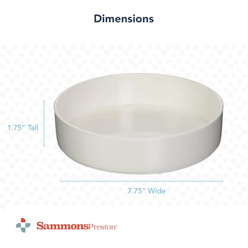 Sammons Preston High-Sided Dish, 7.75" Adaptive Plate, Raised Edges, White