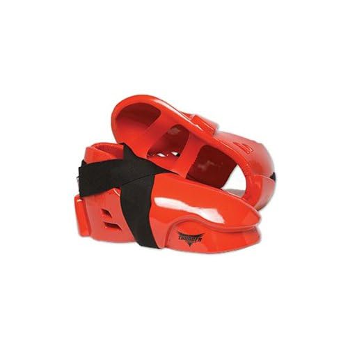 Pro Force Thunder Double Layered Kicks Karate Sparring Shoes - Red - Small - 7/7-1/2