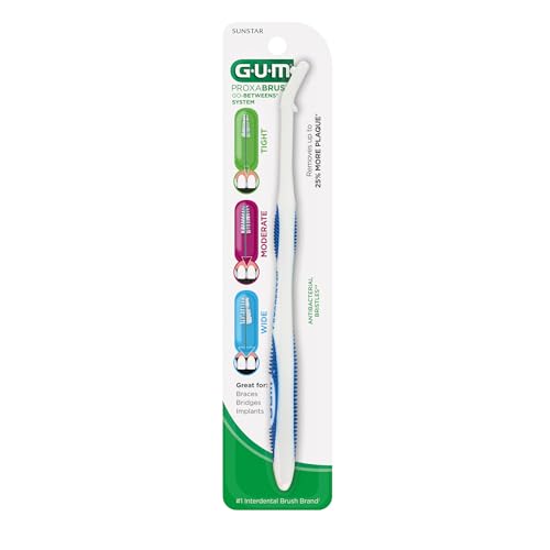 GUM Proxabrush Permanent Handle Refills, 6 Pack