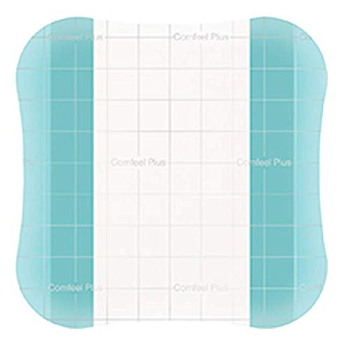 Comfeel Plus Transparent Thin Thin Hydrocolloid Dressing 4 x 4" Square Thin with Border Film Backing 33533 10 per Box