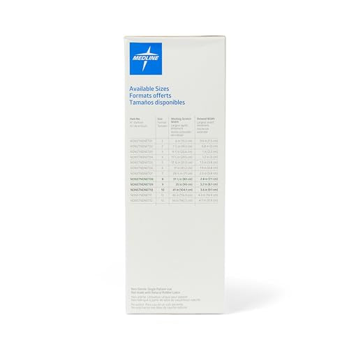 Medline Stretch Tubular Elastic Dressing Retention Net, Size 10, 41" x 25 yd., Ideal for Wound Care, Single Pack
