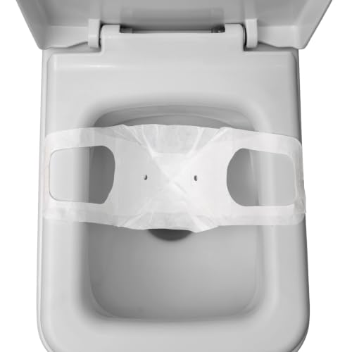 (Wide) Water-Dispersible Stool Specimen Collection Kit - Disposable Cellulose Toilet Hat with Urine Drainage Cutout - Removable Water-Soluble Tape Poop Sample Catcher - Pack of 5 5 Count (1 Pack)