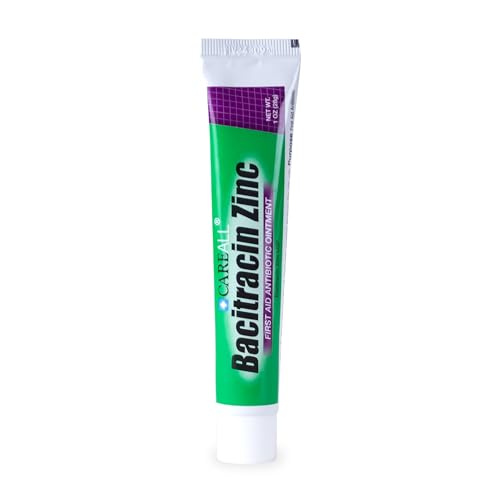 CareAll Bacitracin Antibiotic Zinc Ointment 1oz. First Aid Ointment to Prevent and Heal Infections for Minor cuts, Scrapes and Burns.