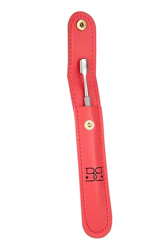 Cuticle Pusher Stainless Steel Professional Double Ended Nail Pusher for Manicure & Pedicure, Cuticle Remover Tool With Pouch