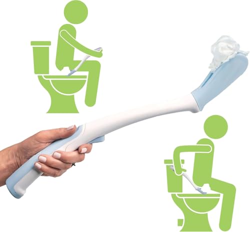 Juvo Toilet Aid (Pack of 2) - Personal Bottom Wiping Tool, Bathroom Mobility Aid for Disabled, Elderly, and Surgery Recovery - 18" Long Wand with Hygienic Cover Original Toilet Aid (Pack of 2)