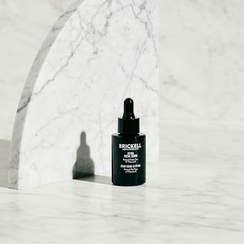 Brickell Men's Retinol Skin Care Serum Treatment For Firming Face Lines & Eye Wrinkles, Deep Hydrating Facial Serum For Anti-Aging, With Retinol, Aloe, and Vitamin E, Fragrance Free, 1 Ounce