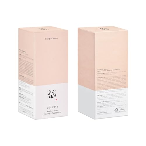Beauty of Joseon Revive Snail Mucin Ginseng Serum Hydrating Peptide Facial Moisturizer Dark Spot Acne Scar Remover for Sensitive Face. Korean Skin Care for Men and Women (2 Fl.Oz.) 2 Fl Oz (Pack of 1)