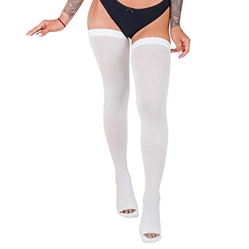 Anti Embolism Compression Stockings, Thigh High Unisex Ted Hose Socks 15-20 mmHg Moderate Level 3X-Large (1 Pair)