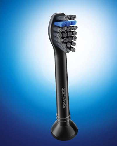 demirdental Active Charcoal Mini Medium Replacement Brush Heads Compatible with Philips Sonicare – Small Black Toothbrush Heads for Daily Natural & Precision Cleaning – Replaces HX4088mb – 8 Pack 8 Count (Pack of 1)