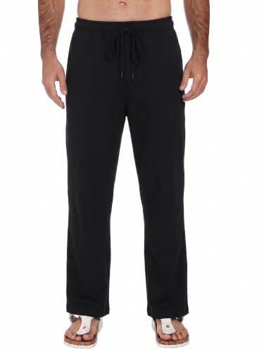 Men's Magnetic Tear Away Side Snap Open Pants Catheter Adaptive Post Surgery Knee Ankle Rehab Pants for Recovery Wear Small Black