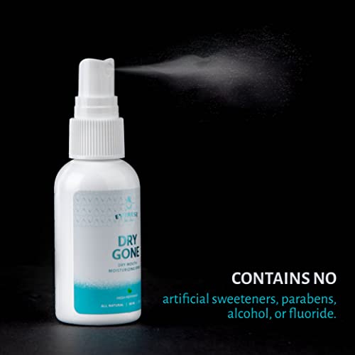Natural Dry Mouth Moisturizing Spray | Dry Gone Throat Moisturizer | Relief from Cotton Mouth with Herbal Extracts (2 Fl Oz (Pack of 2)) 2 Fl Oz (Pack of 2)