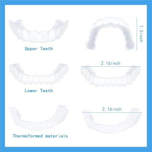 2 PCS, Temporarily Adjustable, Comfortable & Secure, Top & Bottom Included.(White) (8)