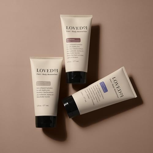 Loved01 Daily Face & Body Moisturizer, John Legend Skincare, Fragrance-Free & Non-Greasy Shea Butter Cream, Deep Hydrating Formula for Dry & Sensitive Skin, Vegan & Cruelty-Free, 2-Pack (6 oz each) 6 Fl Oz (Pack of 2)