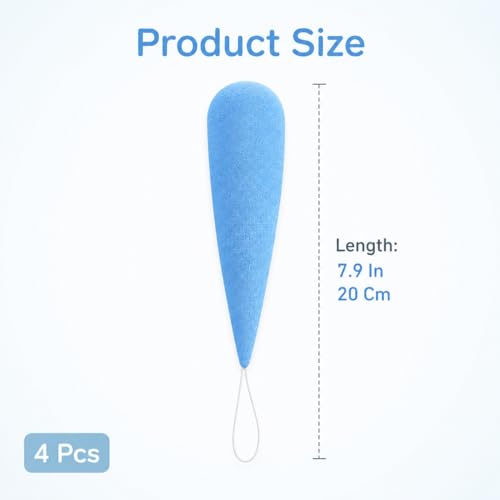 4 Pcs Hand Rehabilitation Anti Spasticity Pad, Carrot-Shaped Finger Contracture Prevention Palm Protector, Polyester Comfort Cushion, 7.9 in for Stroke Recovery, Muscle Tension Comfort