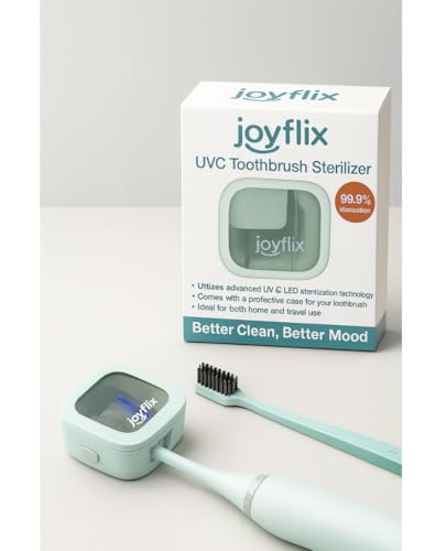 UV-C Toothbrush Sanitizer | Portable & Rechargeable | 99.9% Sanitization with Heating Function | Magnetic Mount, Travel-Friendly & Compact Design (Blush Pink)