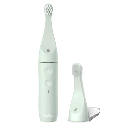 Pure Enrichment PureBaby Infant-to-Toddler Electric Toothbrush and Replacement Head Bundle