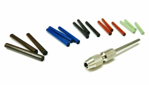 2mm Silicone Pin Polishing Points 15Pc Assortment of 5 Grades and Chuck Mandrel