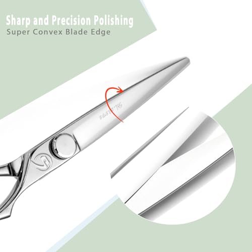 Hair Cutting Shears 5.5 Inch,Professional Barber Scissors with 440C Steel 5.5" Hair shears