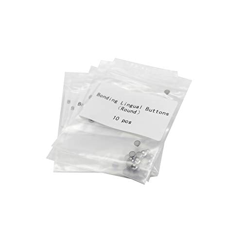 100Pcs Sino Dental Orthodontic Braces Lingual Buttons Bondable Round Mesh Base,10pcs/Pack
