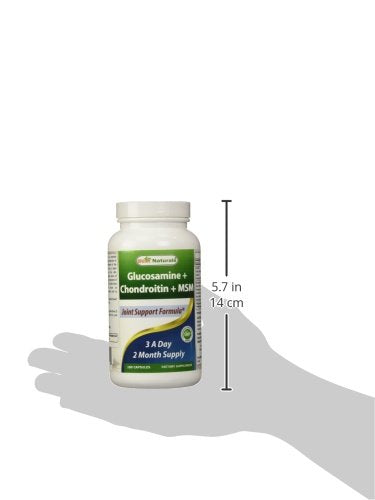 Best Naturals Glucosamine Chondroitin and MSM (Non-GMO) - Promotes Joint Health - 180 Count (Pack of 2) 180 Count (Pack of 2)